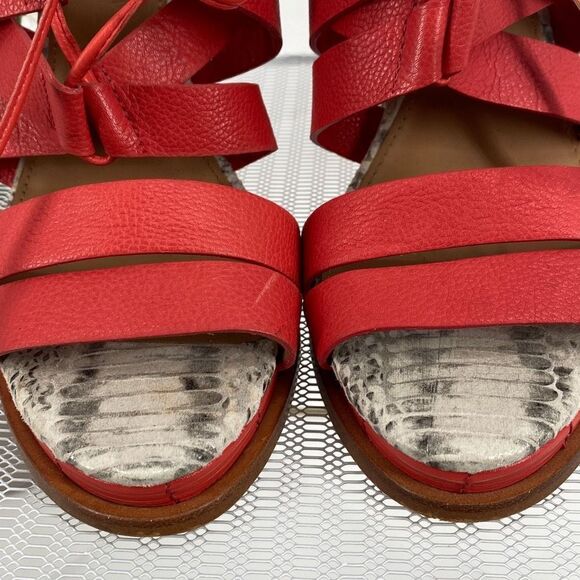 Calvin Klein Panelope Toscana Wrap Ankle Strapping Heeled Open Toe Sandals 8 - Picture 7 of 12